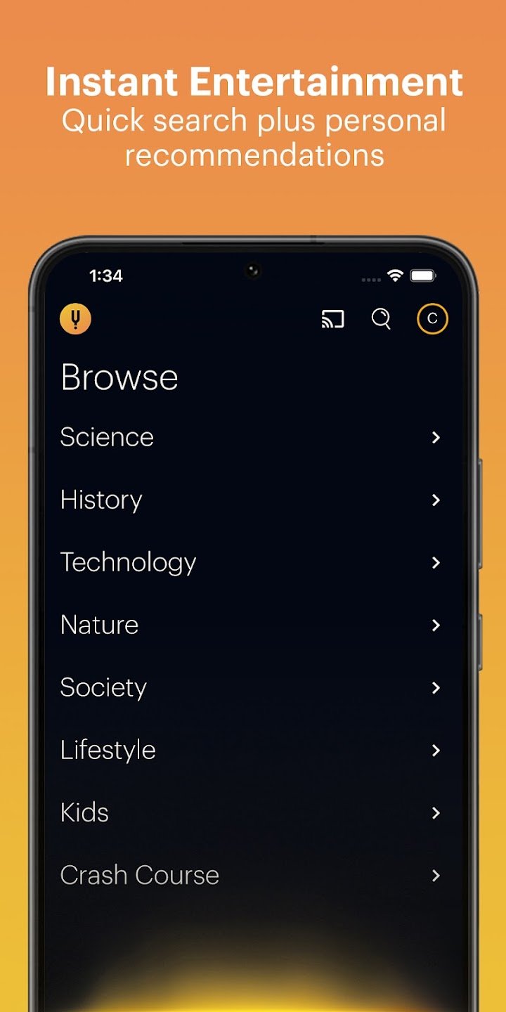 Curiosity Stream screenshot