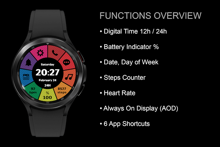 EY34 Digital Color WatchFace screenshot